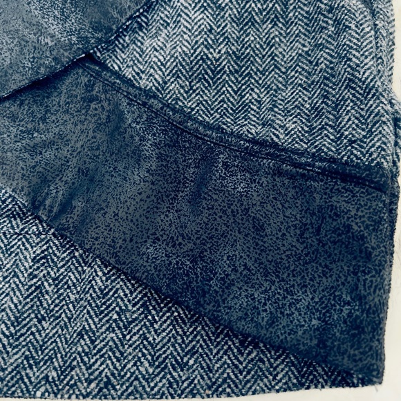 Grey Wool Mini Skirt - High Low Mock Wrap - Very J - SZ S NWT - Picture 6 of 11